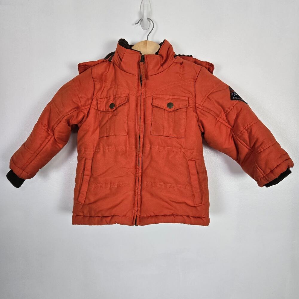 Bear trail Kids Puffer coat orange 3T